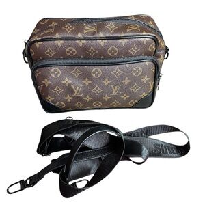 Classic Monogram Crossbody Bag in Brown